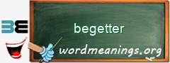 WordMeaning blackboard for begetter